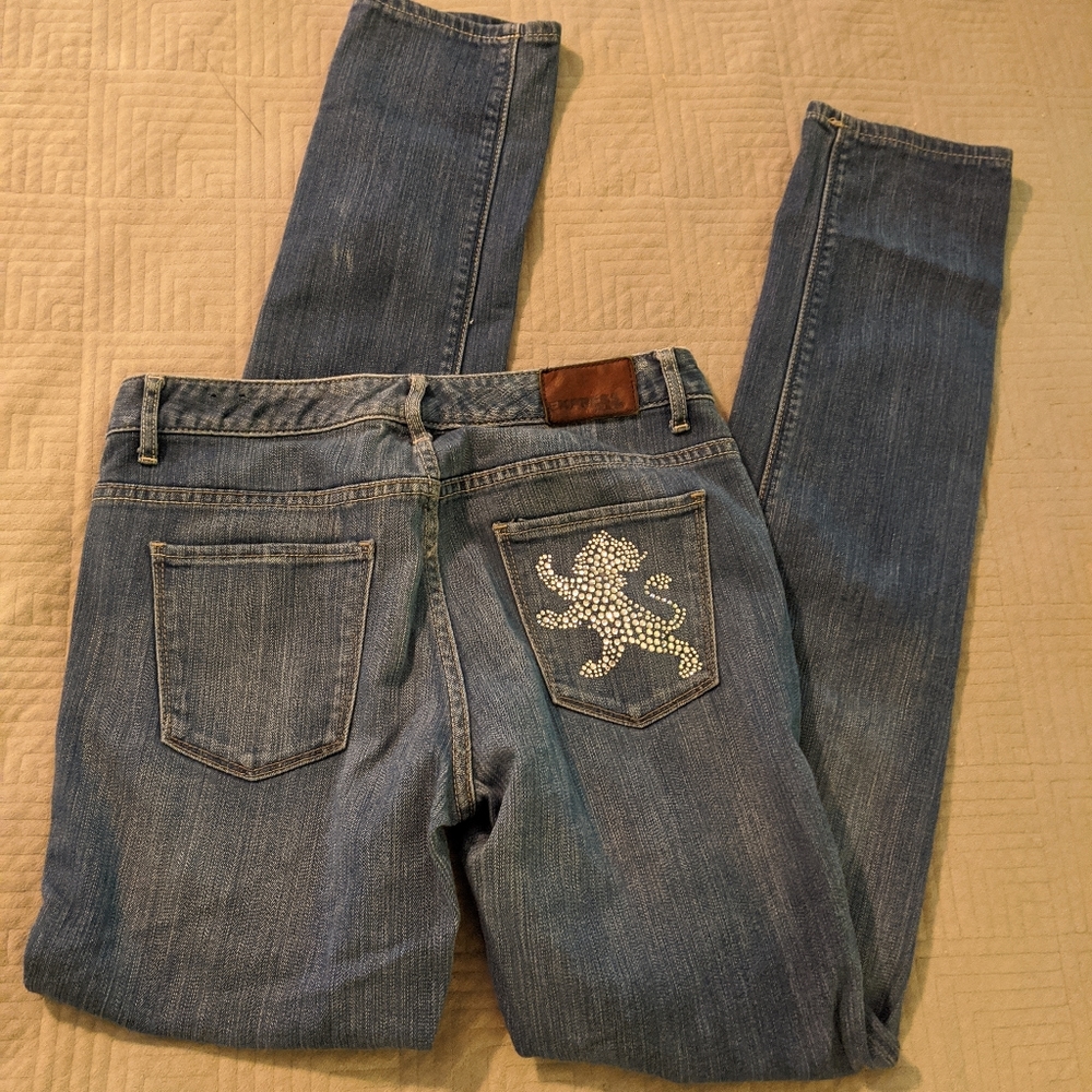 Express Rhinestone Back Pocket Jeans - Picture 4 of 8